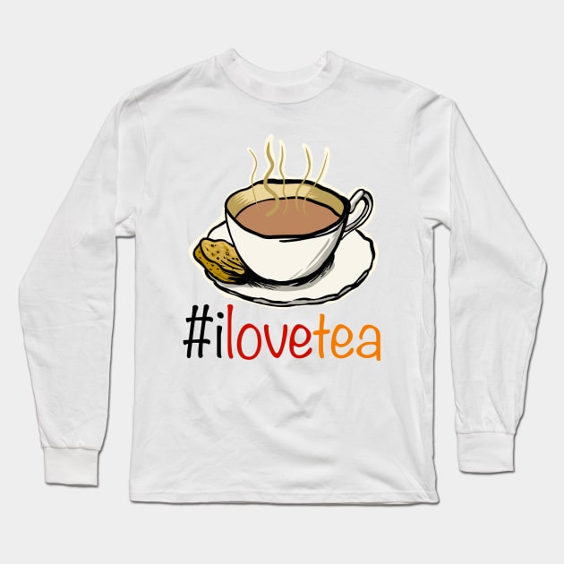 I love a good Cuppa tea Long Sleeve T-Shirt by stephenignacio